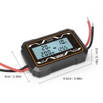 Voltmeter, wattmeter, ammeter, multifunctional, digital multimeter, 4.8 - 60 V, 200 A, model ND11, black color